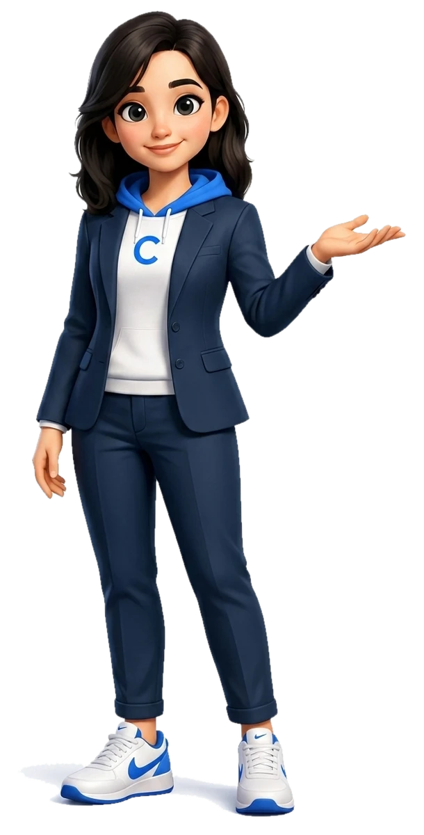 Carima AI team member, waving and presenting